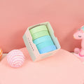 5 Boxes Student Printed Hand Account Tape Set(Macaron Solid Color 4)