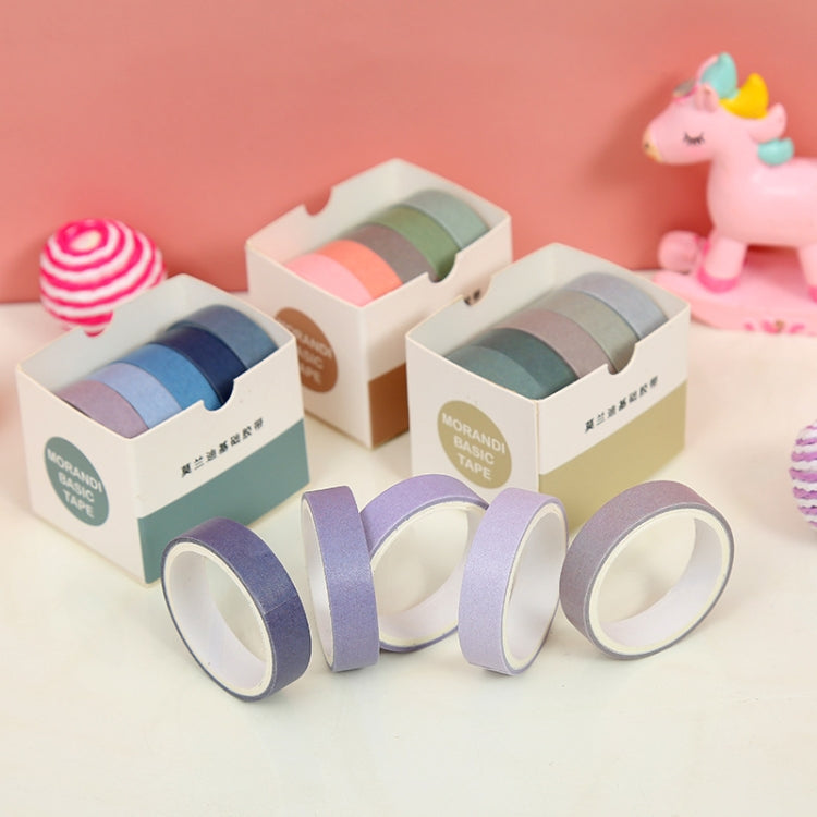 5 Boxes Student Printed Hand Account Tape Set(Morandi Basic 4)