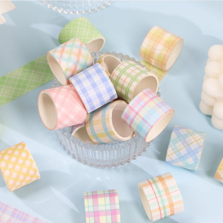 30 Rolls 3cm x 2m Small Fresh Lattice Salt Series Hand Account Tape Set