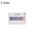 5 Sets 6pcs x 2m Student Hand Account Tape Rainbow Washi Tape(Gradient Purple)