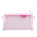 Hechooses D033 Transparent Mesh Exam Portable Pen Bag, Style: Square (Pink)