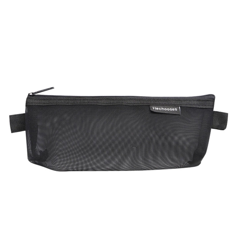 Hechooses D033 Transparent Mesh Exam Portable Pen Bag, Style: Triangle (Black)
