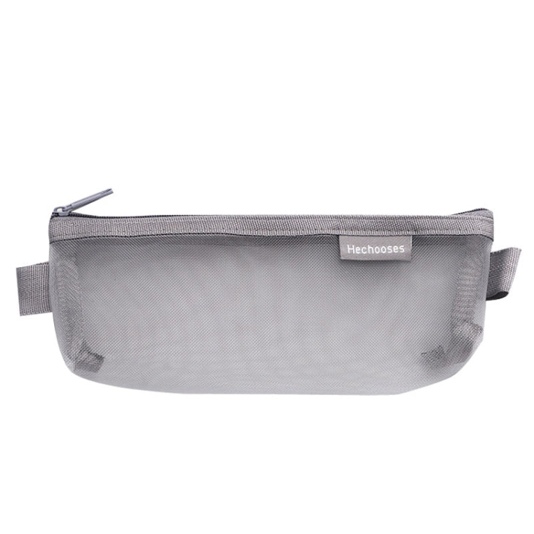 Hechooses D033 Transparent Mesh Exam Portable Pen Bag, Style: Triangle (Gray)