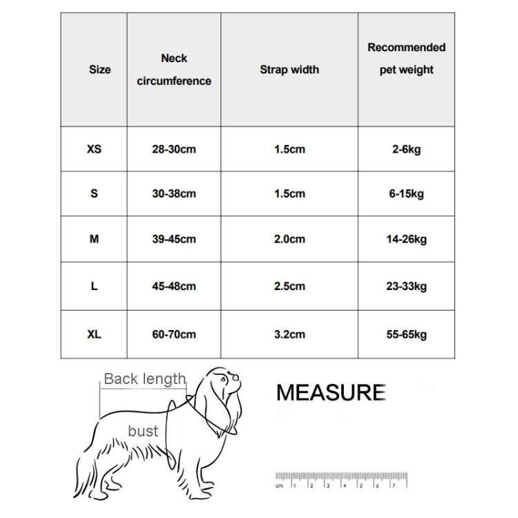 Honeycomb Net Dog Collar Neck Collar Breathable Reflective Anti-Strangle Collar M(Red)
