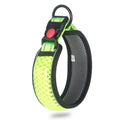 Honeycomb Net Dog Collar Neck Collar Breathable Reflective Anti-Strangle Collar XL(Fluorescent Green)