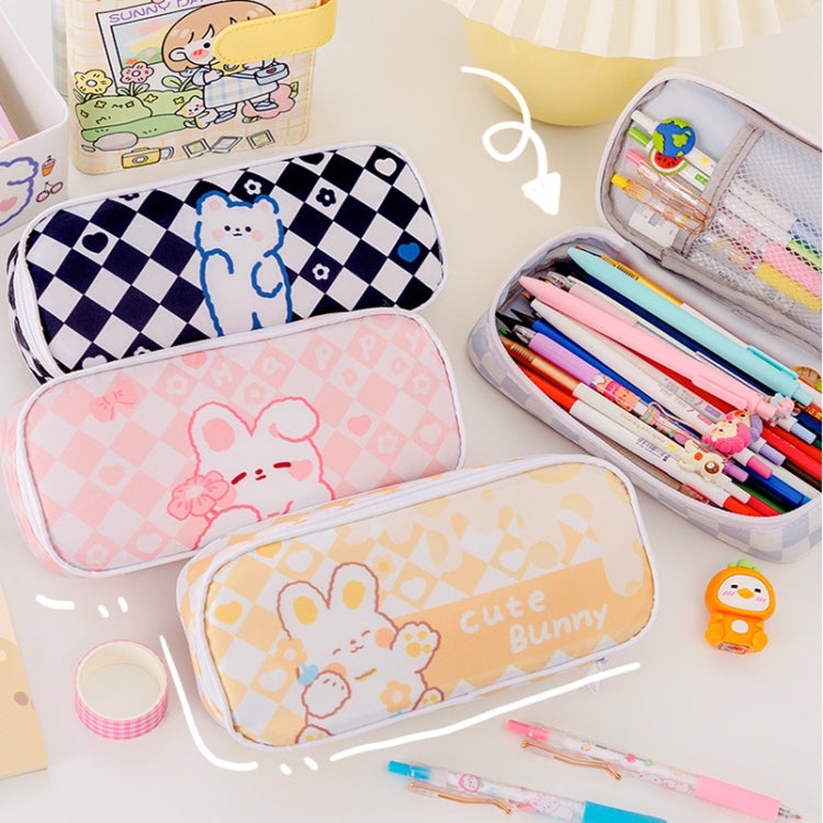 A22 Large-Capacity Cute Cartoon Pattern Pen Bag Stationery Storage Bag(Yellow)