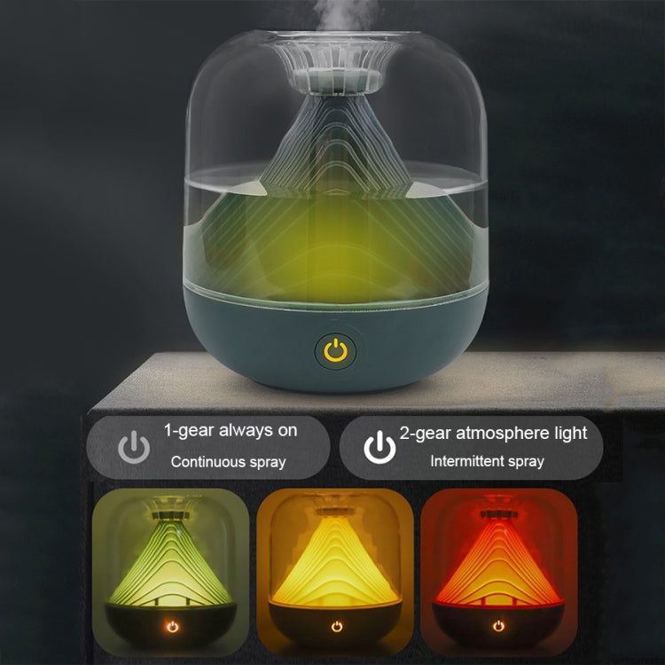 FX-039 USB Charging Ambient Light Humidifier Mountain Mini Wireless Humidifier(Green)