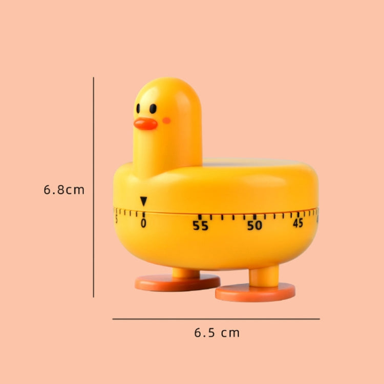 Cartoon Duck Kitchen Mechanical Timer Baking Time Management(Yellow)