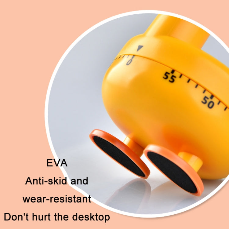 Cartoon Duck Kitchen Mechanical Timer Baking Time Management(Yellow)