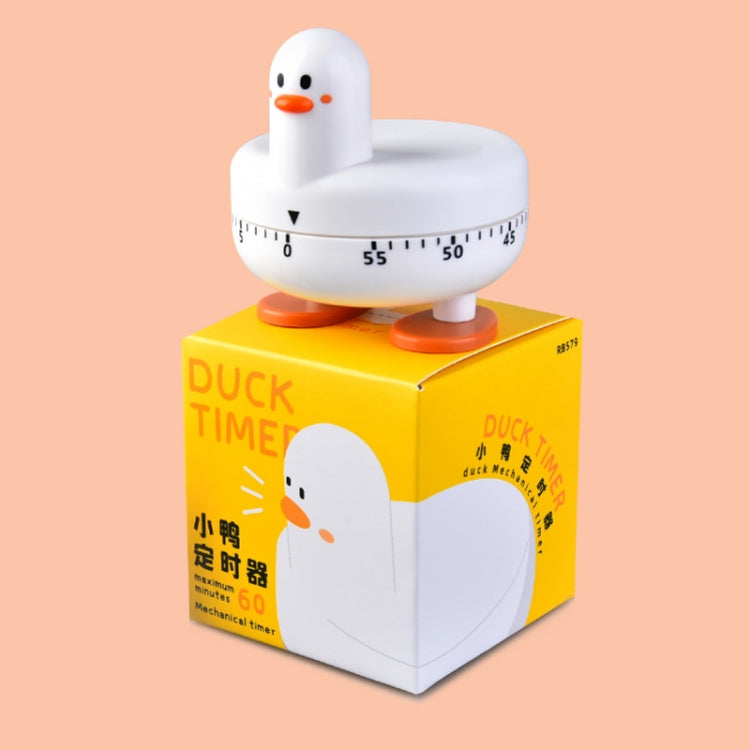 Cartoon Duck Kitchen Mechanical Timer Baking Time Management(Yellow)