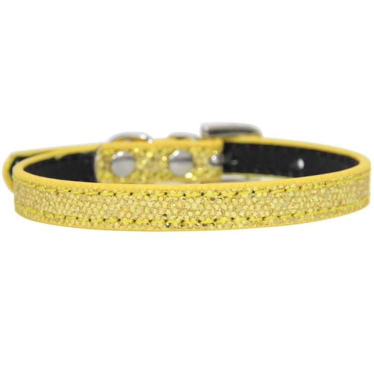 1.0 x 35cm Glitter Diamond Cat Neck Collar Decorative Supplies, Color: No Diamond Golden