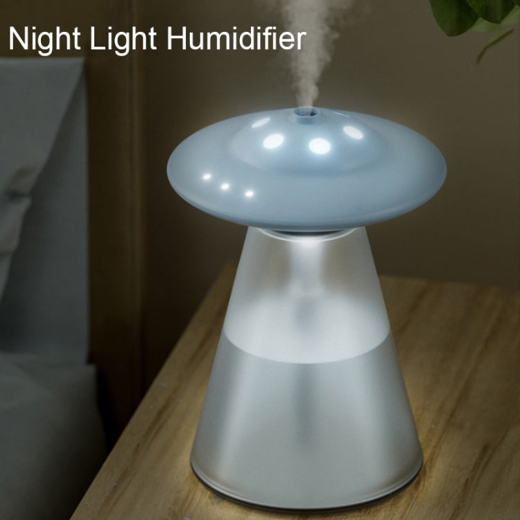 FX-041 USB Charging UFO Shape Night Light Humidifier(Ivory White)