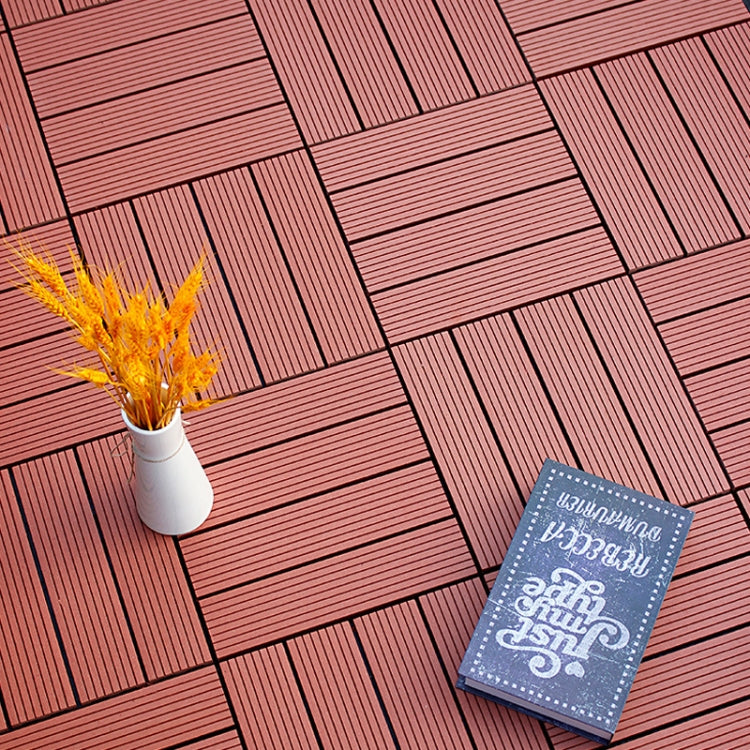 Outdoor Plastic Wood Waterproof Anti-corrosion Splicing Floor(Rosewood)