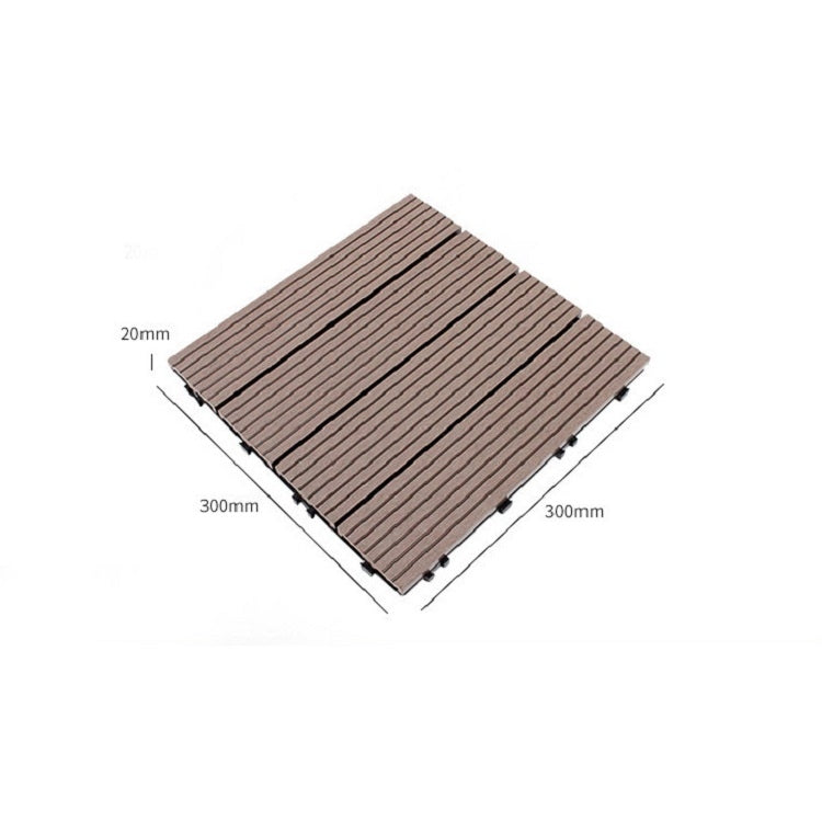 Outdoor Plastic Wood Waterproof Anti-corrosion Splicing Floor(Coffee)