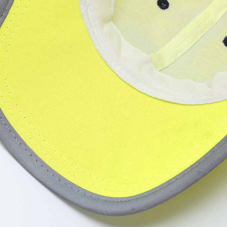 AS-610 Traffic Safety Reflective Sunshade Cap Sport Breathable Fluorescent Cap(Fluorescent Yellow)