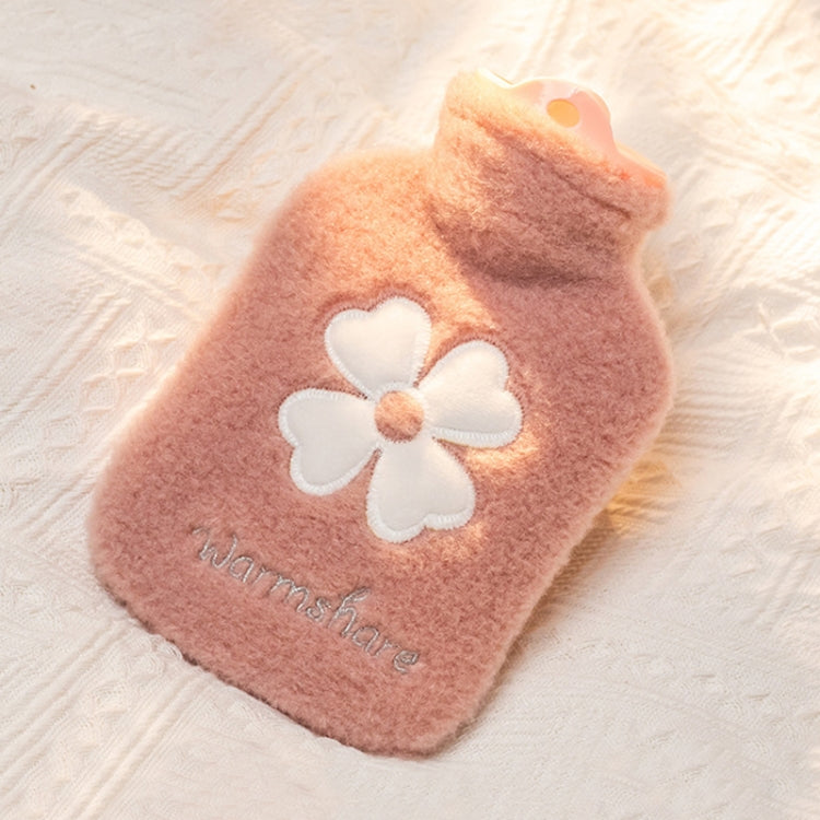 Cartoon Plush Portable Water Jection Mini Hot Water Bag, Color: 1000ML Pink