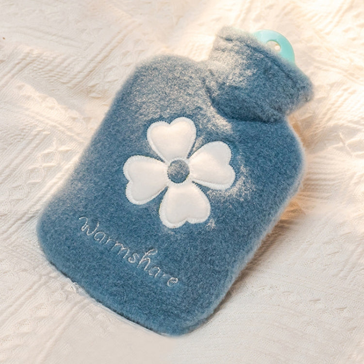 Cartoon Plush Portable Water Jection Mini Hot Water Bag, Color: 1000ML Blue