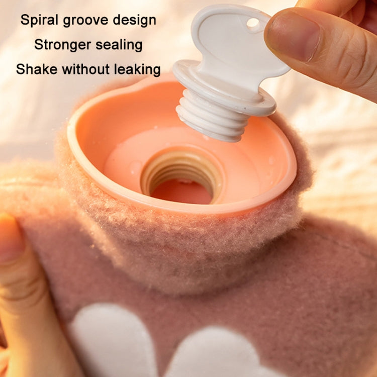 Cartoon Plush Portable Water Jection Mini Hot Water Bag, Color: 1000ML Blue