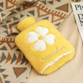 Cartoon Plush Portable Water Jection Mini Hot Water Bag, Color: 1000ML Insert Yellow