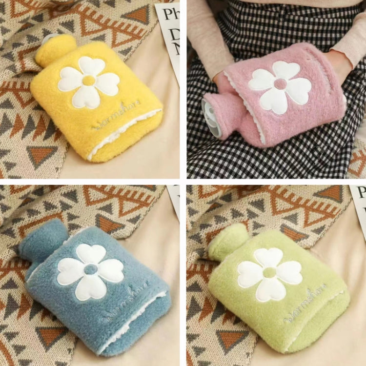 Cartoon Plush Portable Water Jection Mini Hot Water Bag, Color: 1000ML Insert Yellow