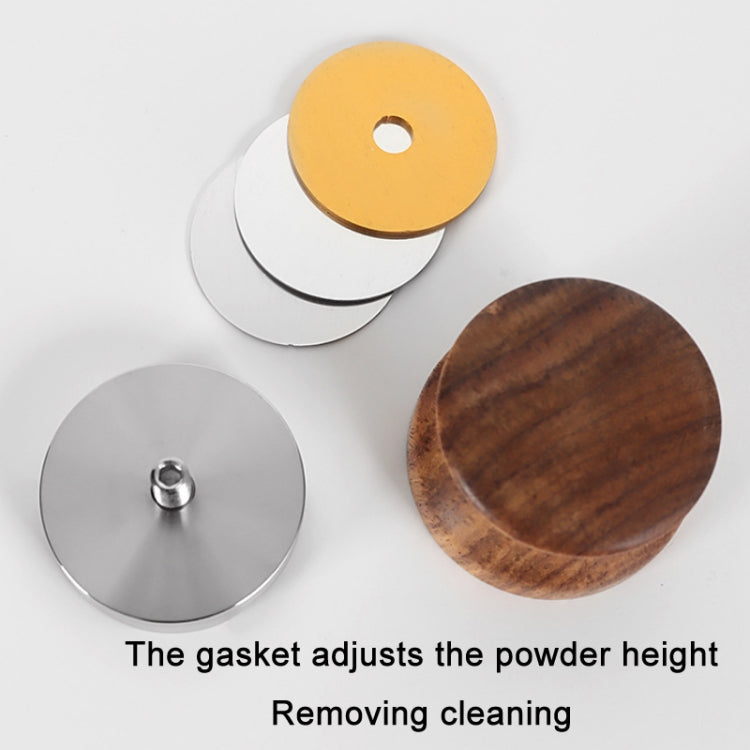 51 mm Pear Wood Stainless Steel Coffee Compressor