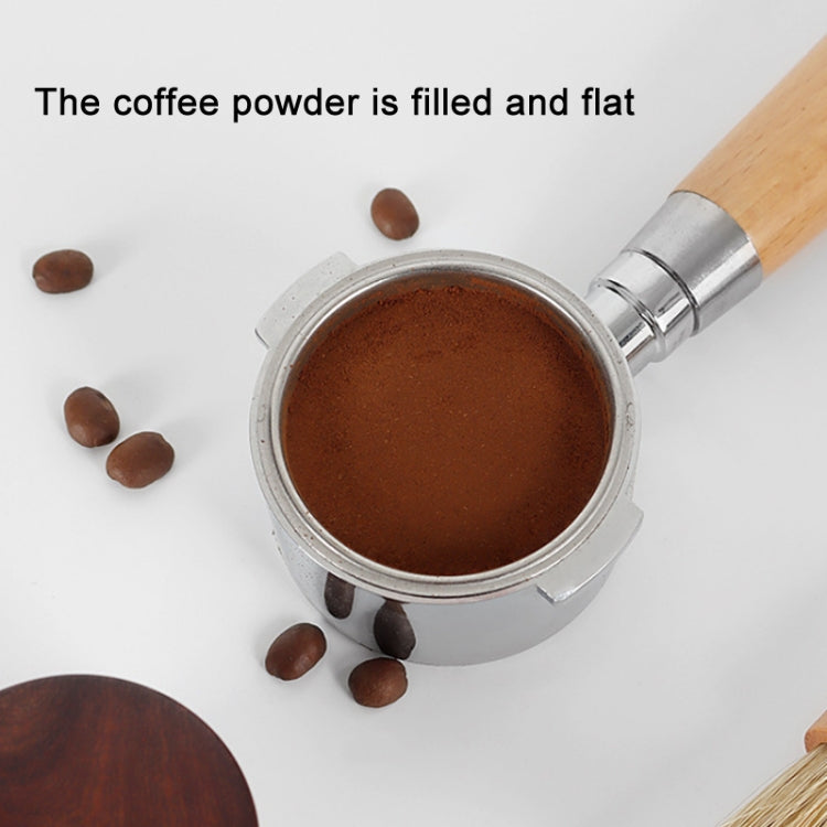 51 mm Pear Wood Stainless Steel Coffee Compressor