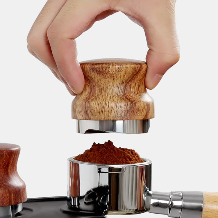 53 mm Pear Wood Stainless Steel Coffee Compressor