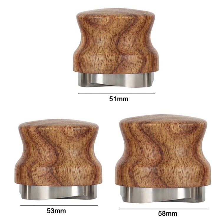 58 mm Pear Wood Stainless Steel Coffee Compressor