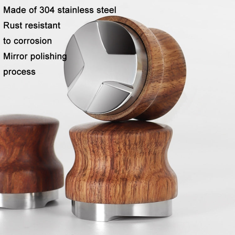 58 mm Pear Wood Stainless Steel Coffee Compressor