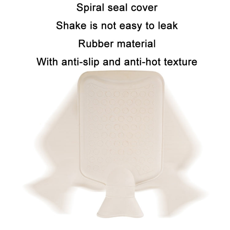 Detachable Washing Cloth Cover Rubber Hot Water Bag Can Be Intervened, Color: Gray Clouds 1000ML