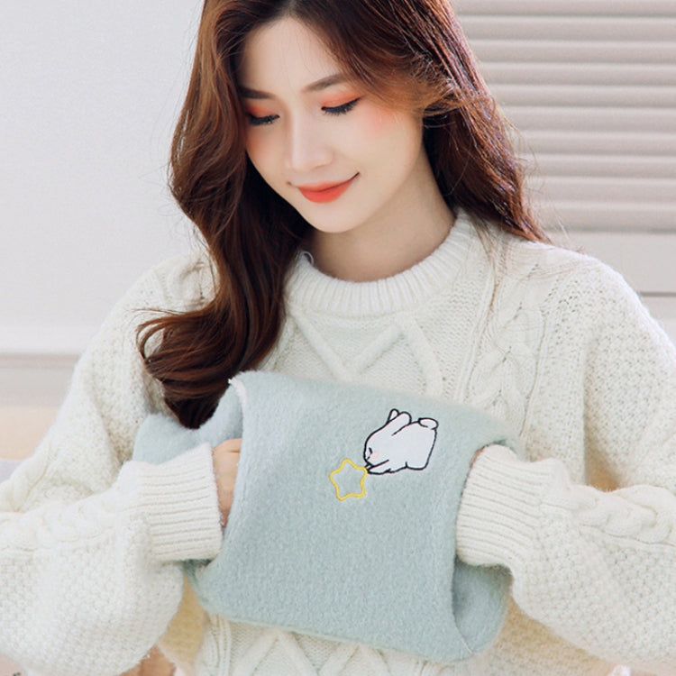 Detachable Washing Cloth Cover Rubber Hot Water Bag Can Be Intervened, Color: Gray Clouds 1000ML