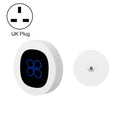 R16 1 For 1 Smart Wireless Self-Powered Hotel Home Electronic Call Doorbell(UK Plug White)