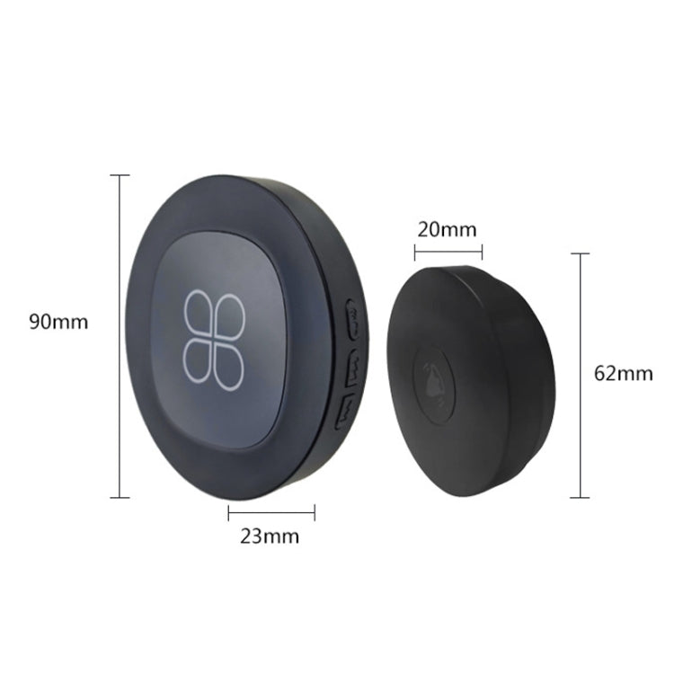 R16 1 For 1 Smart Wireless Self-Powered Hotel Home Electronic Call Doorbell(US Plug Black)