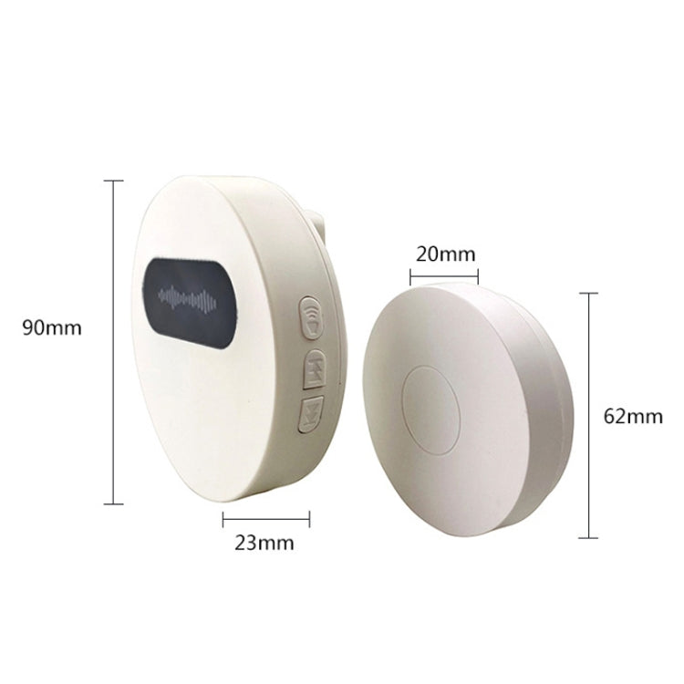 T10-1 1 For 1 Lighting Self-Power Generation Wireless Intelligent Doorbell(UK Plug Black)
