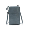 Lady Purse Shoulder Crossbody Bag Multi-functional Mobile Phone Bag(Blue)