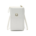 Ladies Cross-body Shoulder Bag Long Purse Mobile Phone Bag(White)