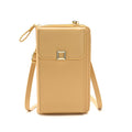 Ladies Cross-body Shoulder Bag Long Purse Mobile Phone Bag(Yellow)