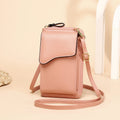 Shoulder Crossbody Bag Large Capacity Ladies Long Purse Mobile Phone Bag(Pink)