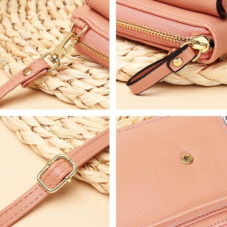 Shoulder Crossbody Bag Large Capacity Ladies Long Purse Mobile Phone Bag(Yellow)