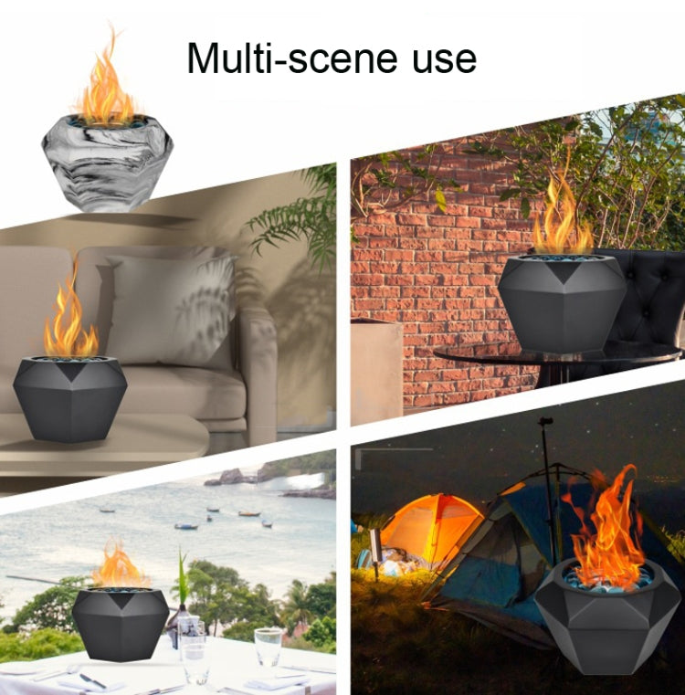 Diamond Style Real Fireplace Alcohol Fireplace Indoor/Outdoor Heating Stove(Ink Painting)