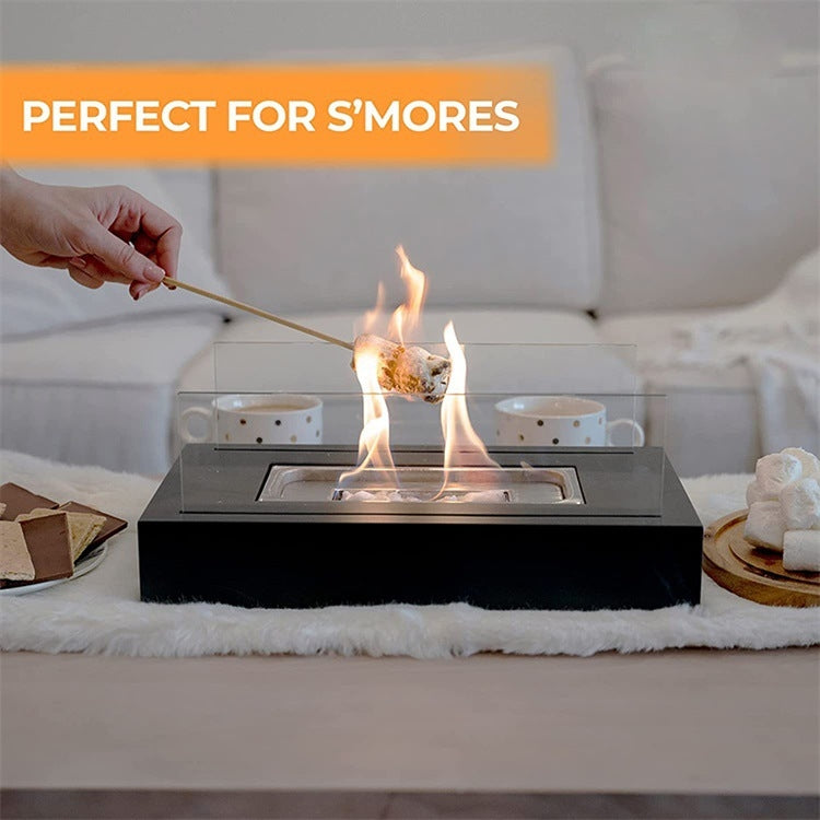 Tabletop Outdoor Alcohol Fireplace Lamp Flame Heater Metal Fireplace
