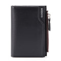 BEEDOVR 9902 Men Short Wallet Multi-card Zipper ID Bag(Black)