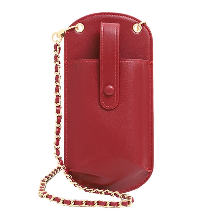 Portable Cell Phone Small Bag Mini Shoulder Crossbody Bag(Red)