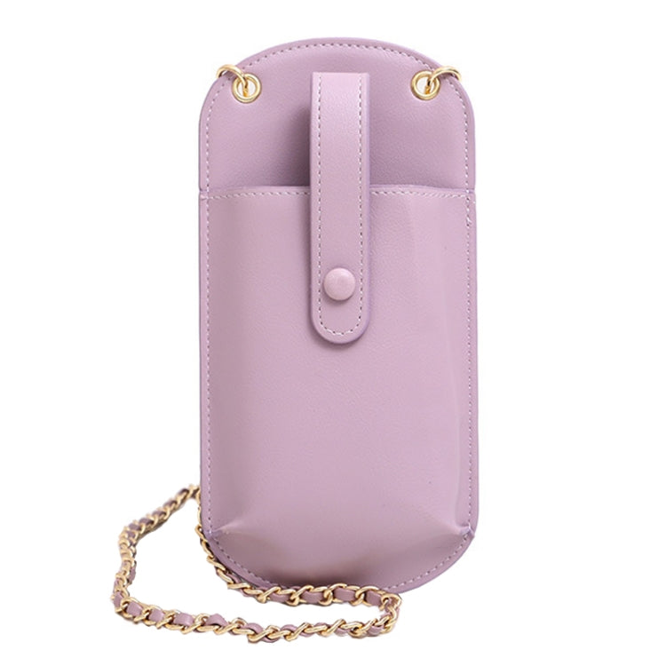 Portable Cell Phone Small Bag Mini Shoulder Crossbody Bag(Purple)