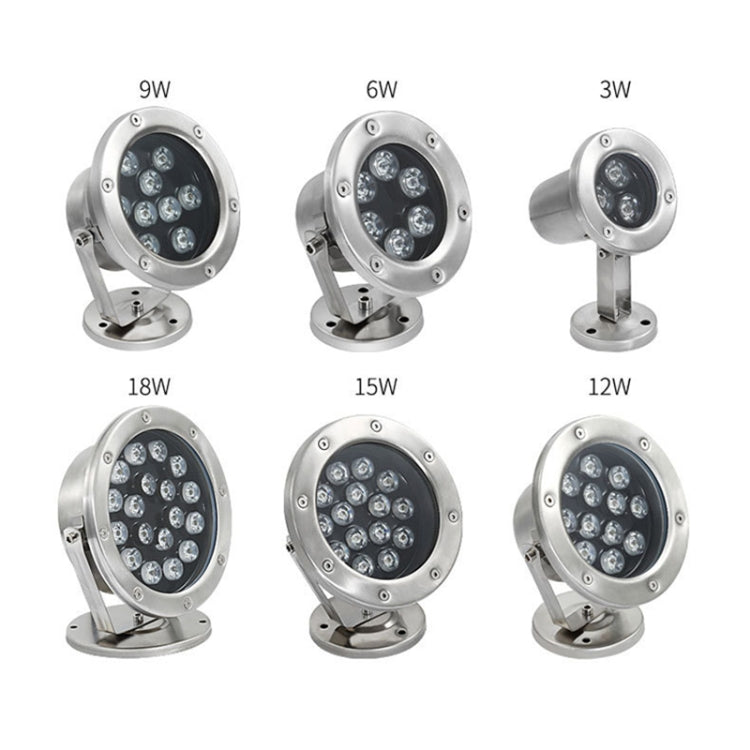 LED Underwater Light Pool Fish Pond Fountain Waterproof Landscape Light 18W(Warm White)