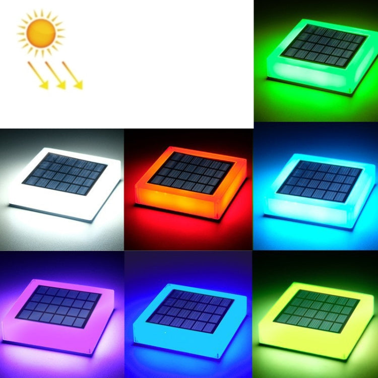 TS-S5306 Outdoor Solar Column Head Lamp IP68 Waterproof Lawn Yard Light, Style: RGB Gradient + Color Fixing