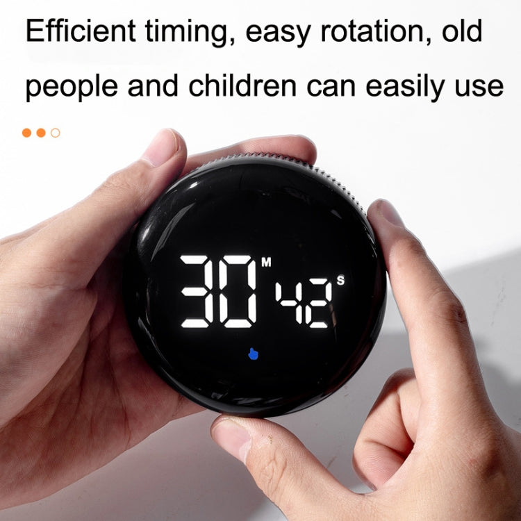 GS-302 Large Screen LED Electronic Rotating Kitchen Timer(Ivory White)