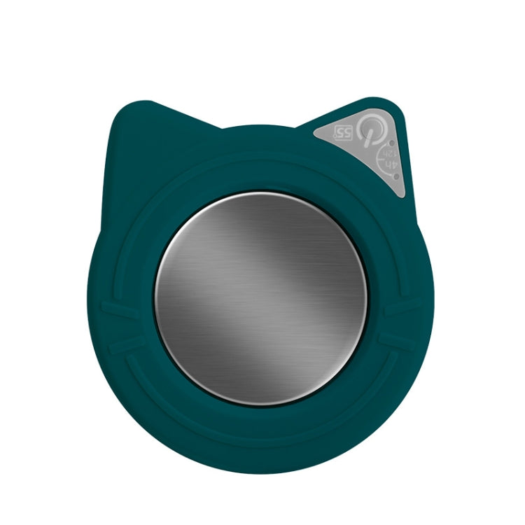 Automatic Heating Warm Coaster Hot Milk Coffee Cup Timed Thermos Cup Mat, US Plug(Green)