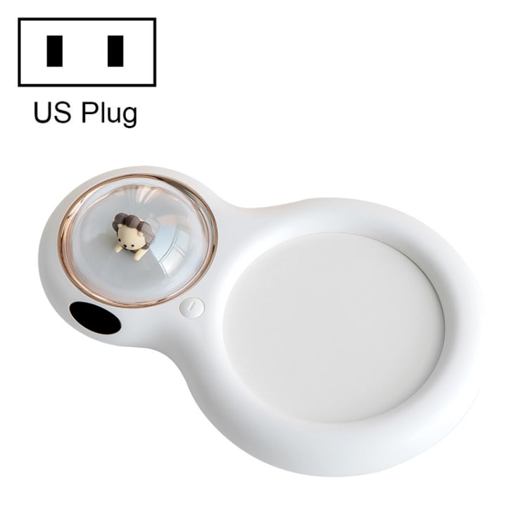 Fresh Warm Cup Pad Water Cup Drink Insulated And Constant Temperature Coaster, US Plug(White)