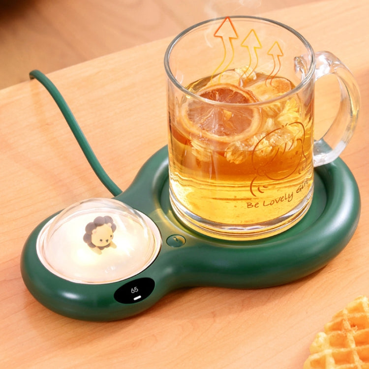 Fresh Warm Cup Pad Water Cup Drink Insulated And Constant Temperature Coaster, US Plug(Green)